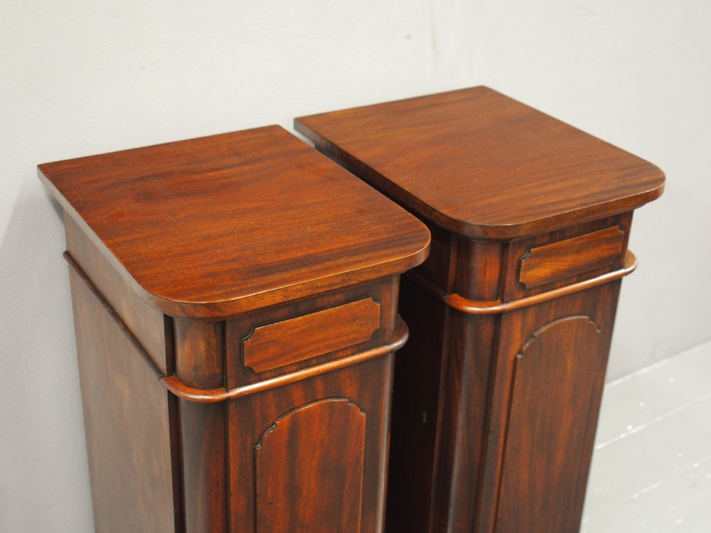 Pair of Victorian Mahogany Bedsides View IV