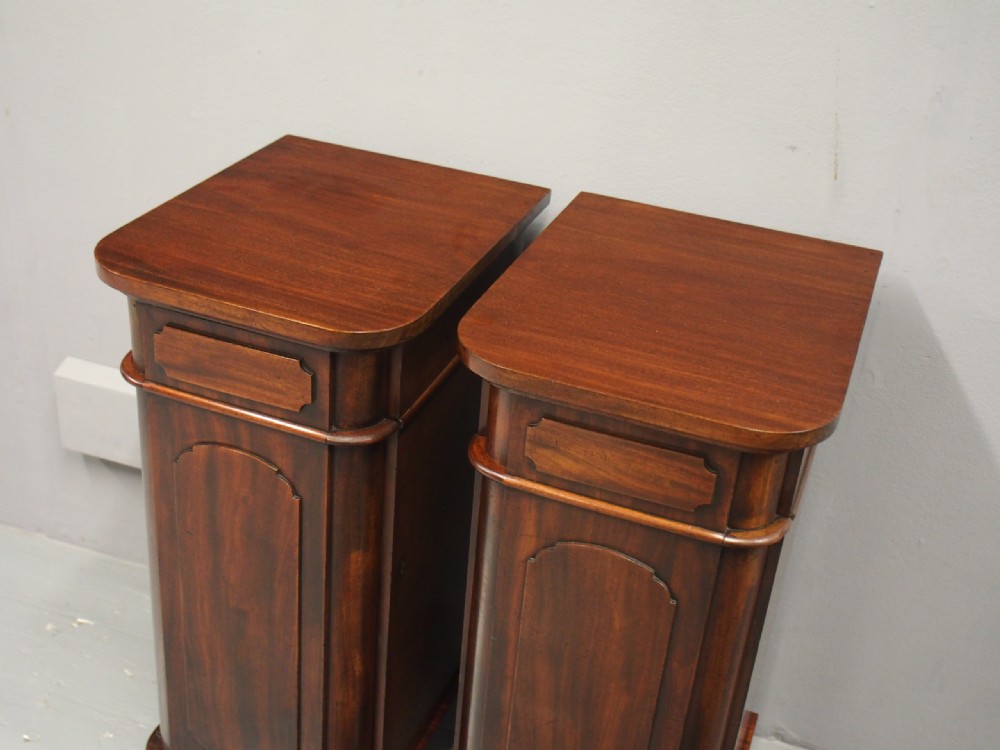 Pair of Victorian Mahogany Bedsides View VII