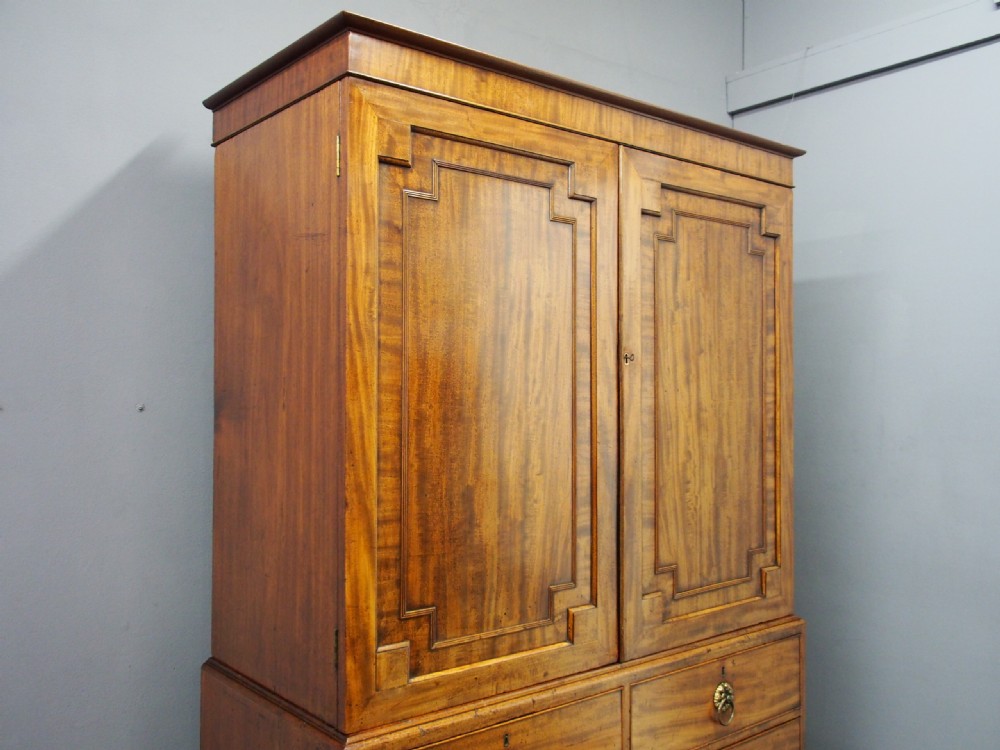 George III Mahogany Linen Press View IV