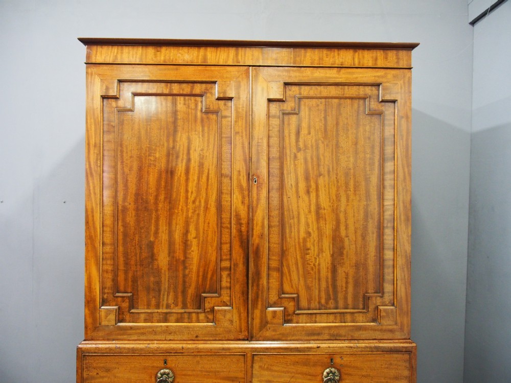 George III Mahogany Linen Press View VI