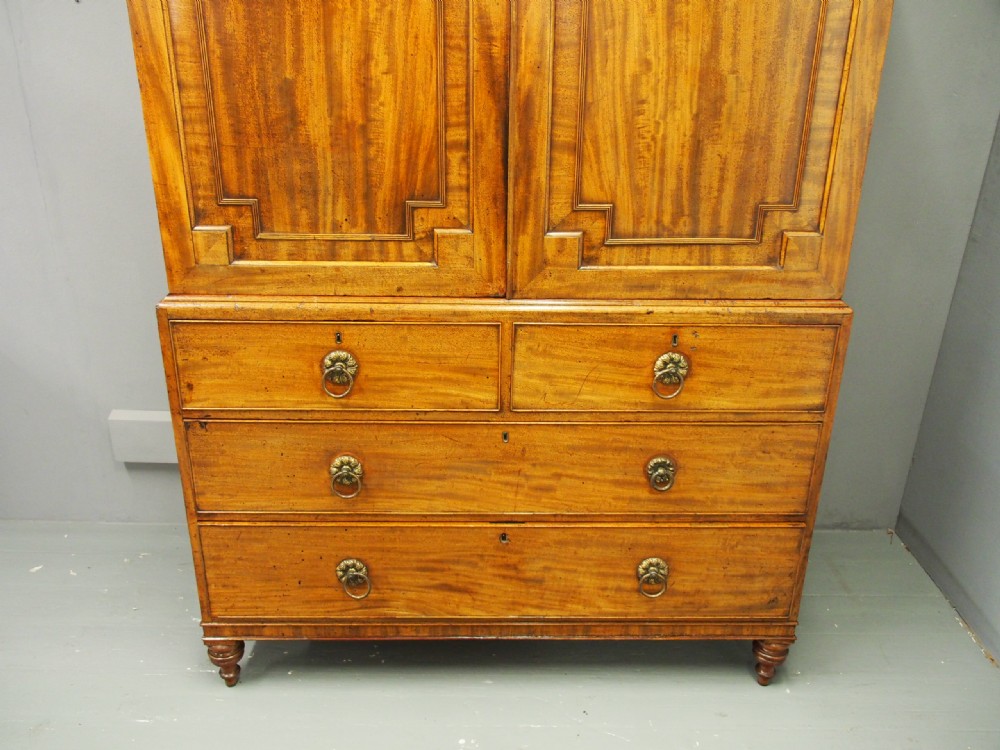 George III Mahogany Linen Press View VII