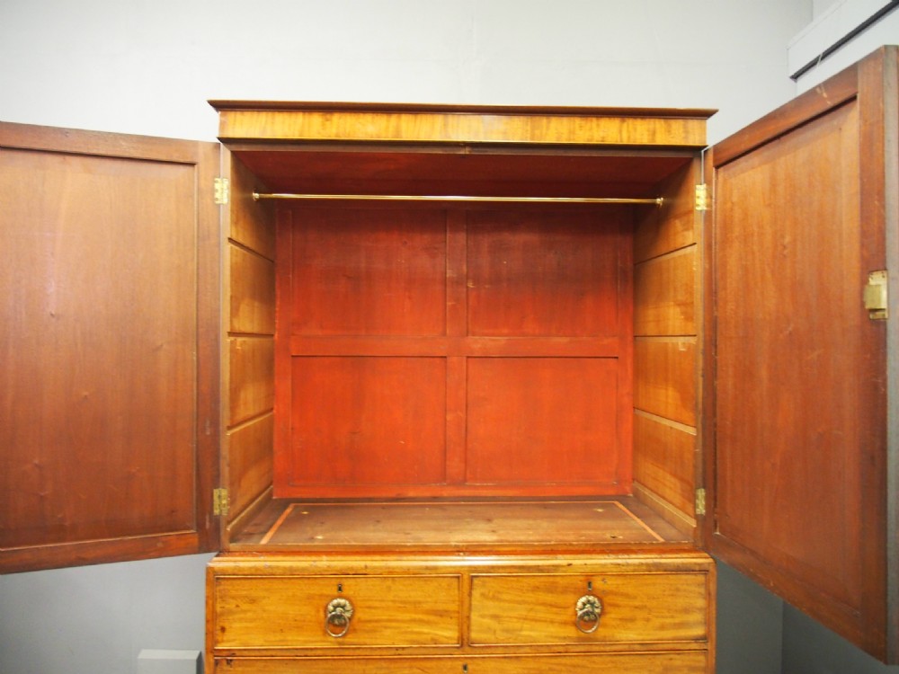 George III Mahogany Linen Press View XII