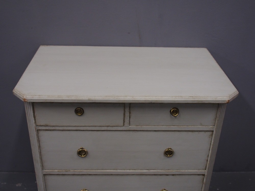 Painted Grey Baltic Pine Chest of Drawers View IV