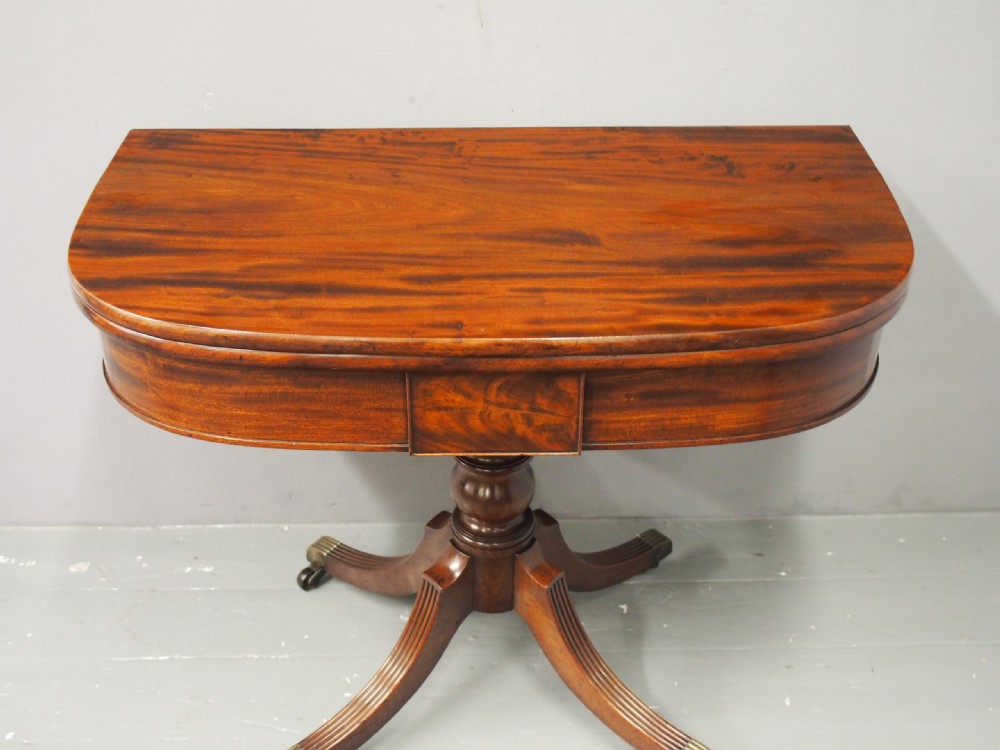 George III Mahogany Fold-over Table View IV