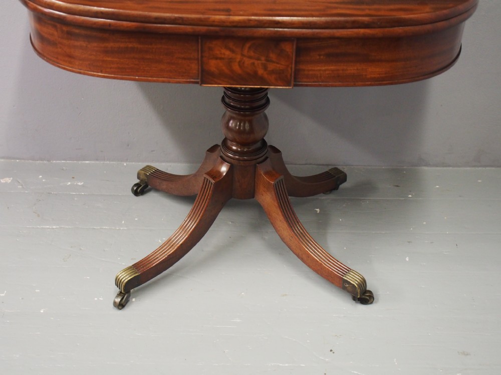 George III Mahogany Fold-over Table View V