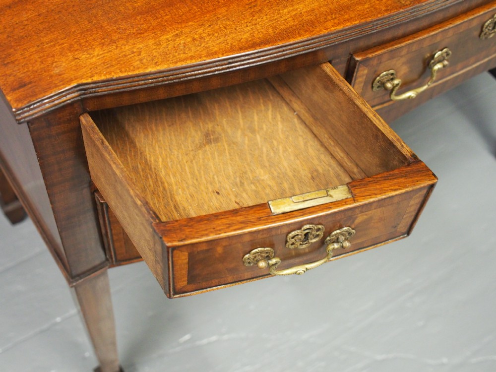 George III Style Mahogany Bowfront Side Table View X