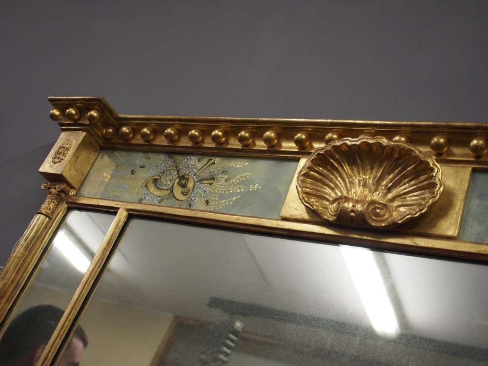 Regency Overmantel Mirror with Decorative Frieze View VIII