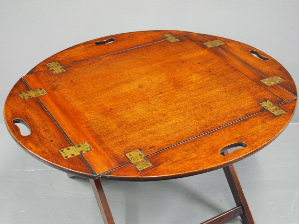 George III Mahogany Folding Butlers Tray on Stand View IV