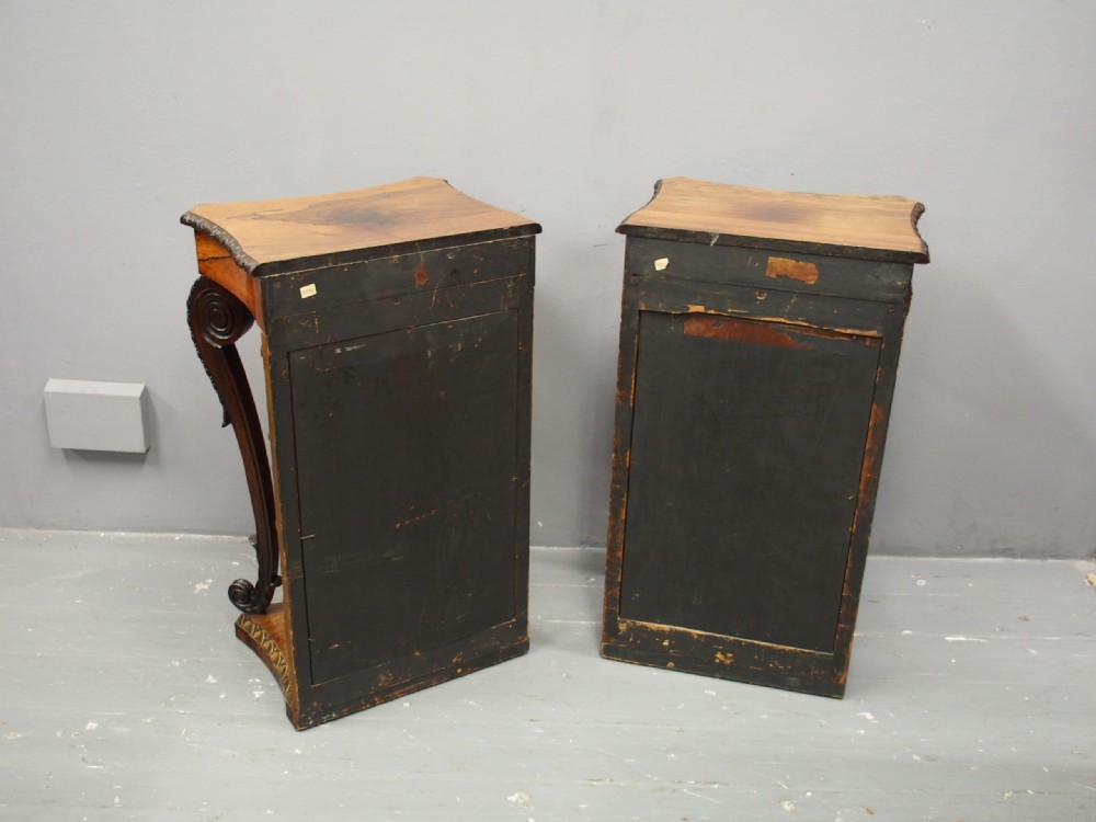 Pair of Mirror Back and Rosewood Side Tables View X