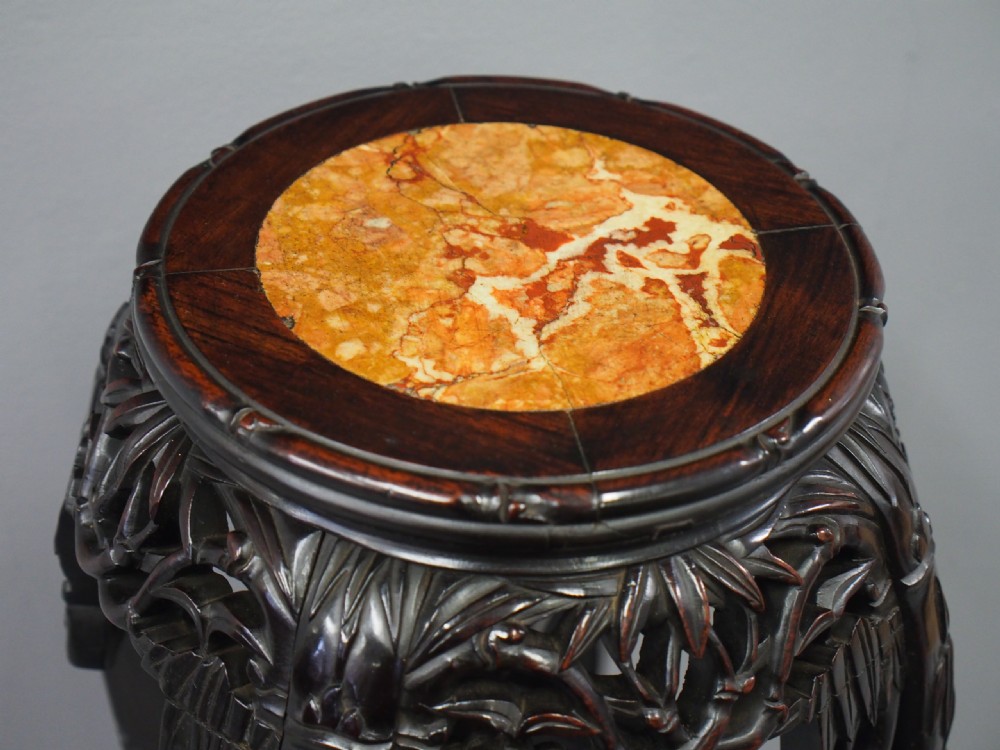 Chinese Huanghuali and Marble Top Plant Stand View III