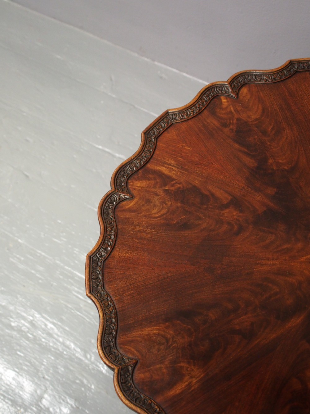 Large Carved Mahogany Coffee Table View VI