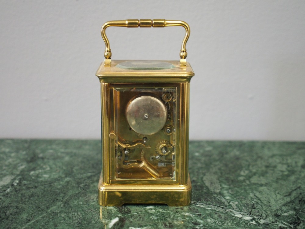 French Glass and Brass Carriage Clock View VII