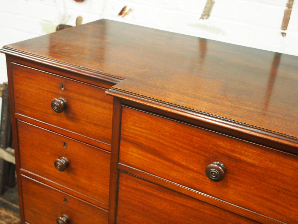 Large George IV Mahogany Breakfront Chest of Drawers View IV