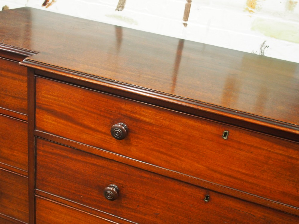 Large George IV Mahogany Breakfront Chest of Drawers View V