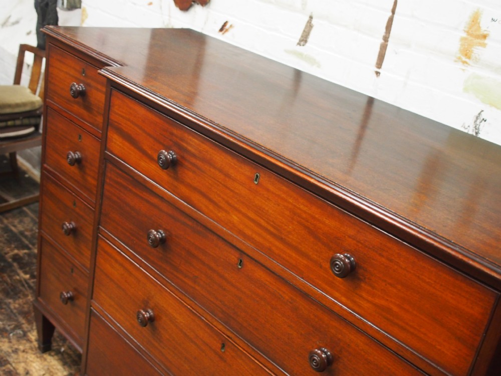 Large George IV Mahogany Breakfront Chest of Drawers View VIII