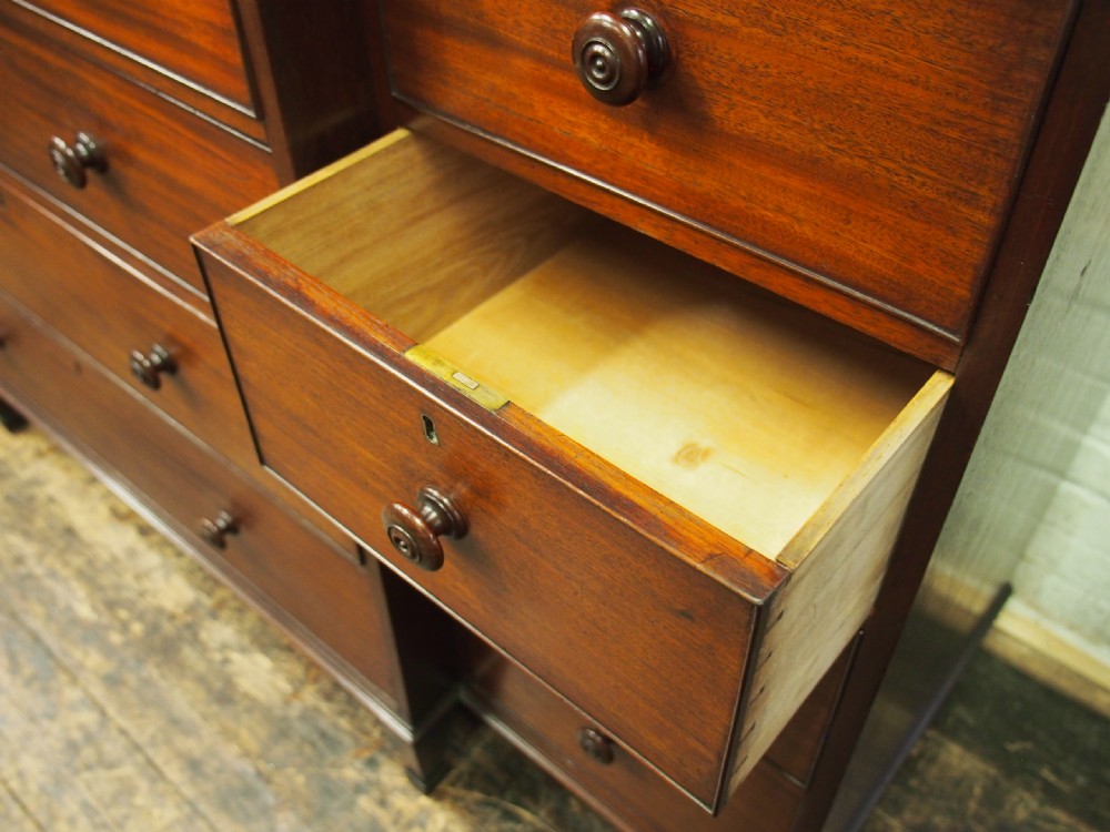 Large George IV Mahogany Breakfront Chest of Drawers View XI