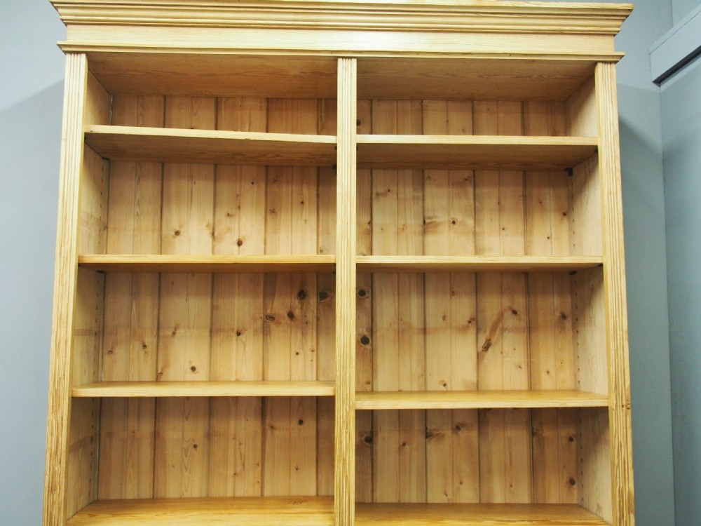 Large Pair of Victorian Pitch Pine Open Bookcases View VI
