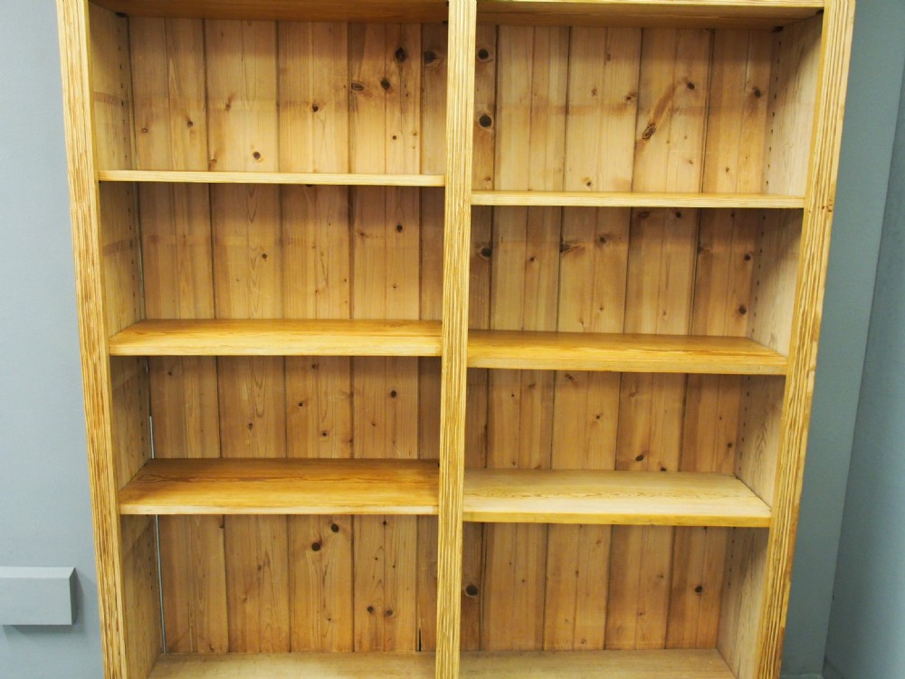 Large Pair of Victorian Pitch Pine Open Bookcases View VII