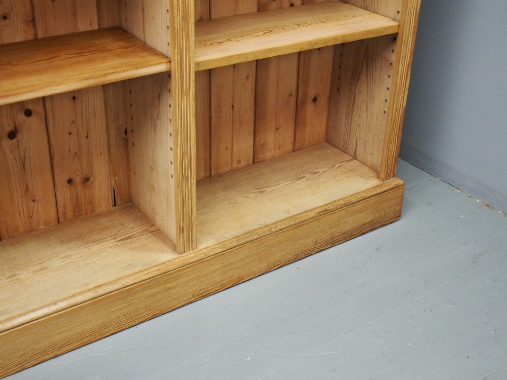 Large Pair of Victorian Pitch Pine Open Bookcases View XII