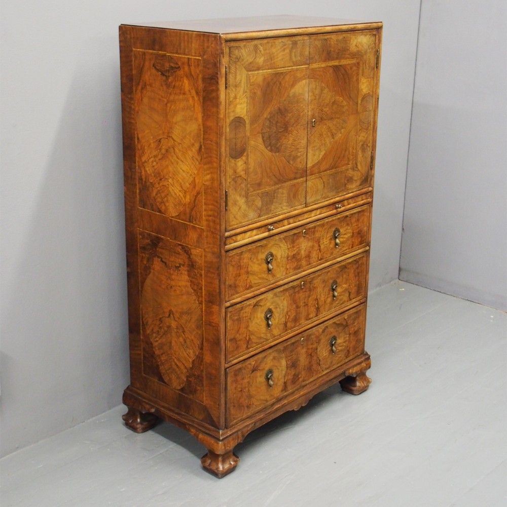 Walnut and Inlaid Cabinet by Whytock and Reid