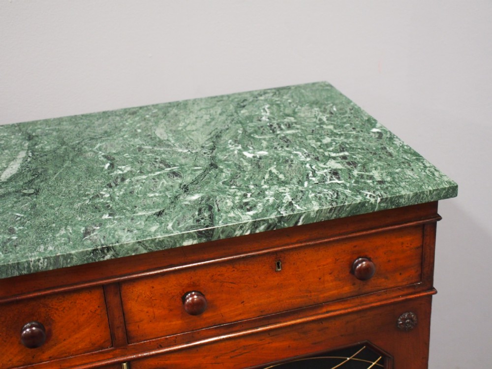 Regency Mahogany and Marble Side Cabinet View VI