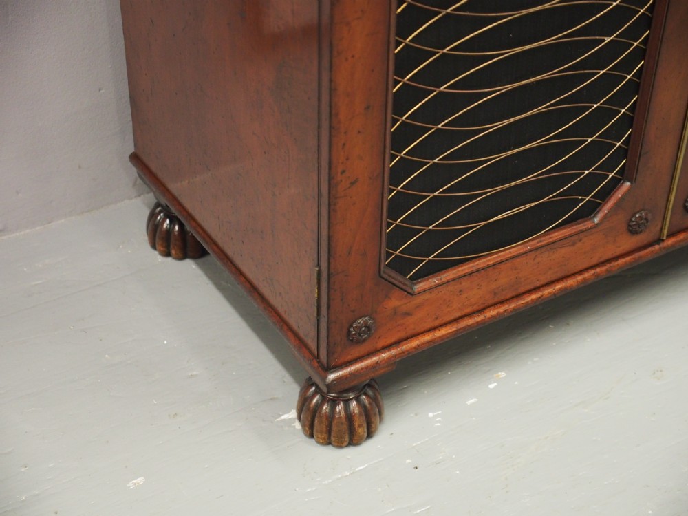 Regency Mahogany and Marble Side Cabinet View X