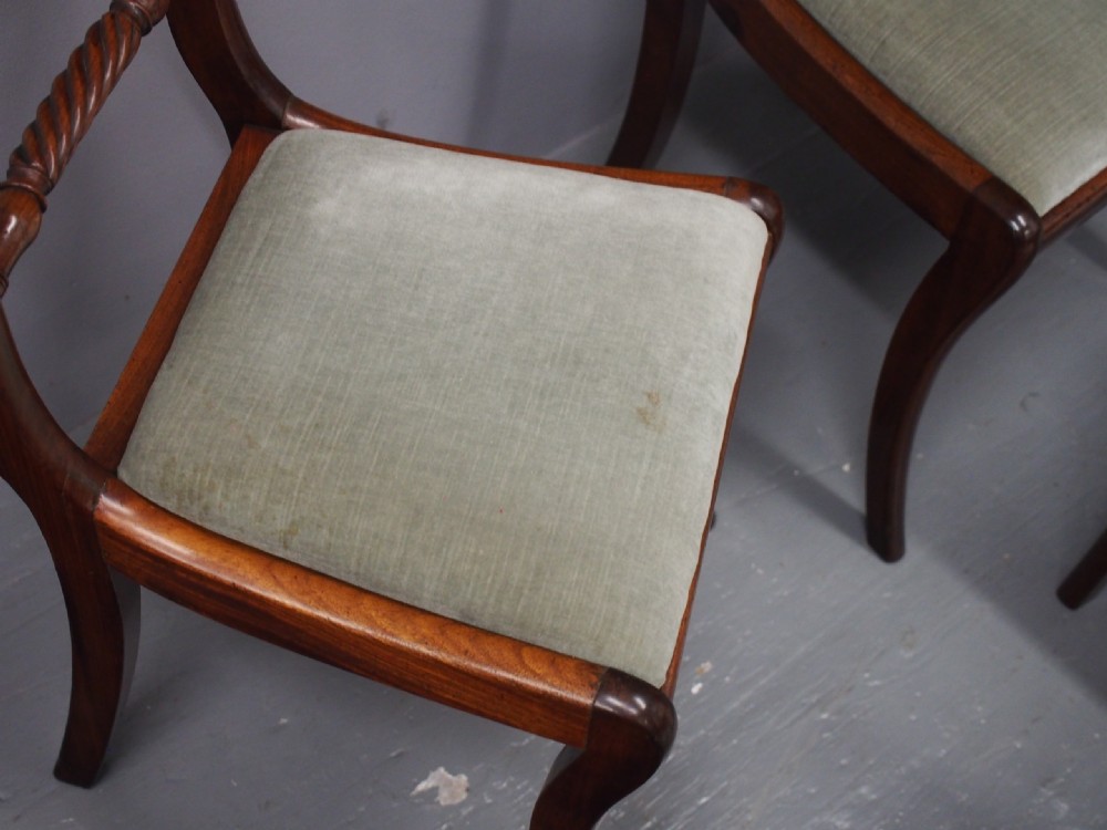 Set of 5 Regency Mahogany Dining Chairs View III