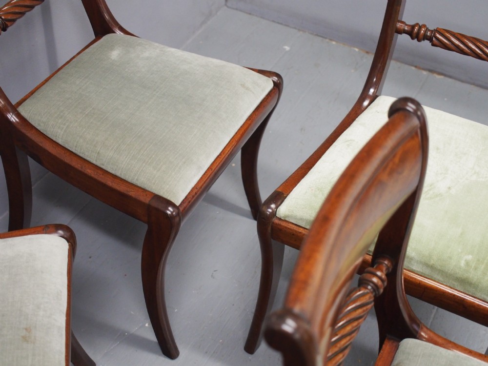 Set of 5 Regency Mahogany Dining Chairs View IV