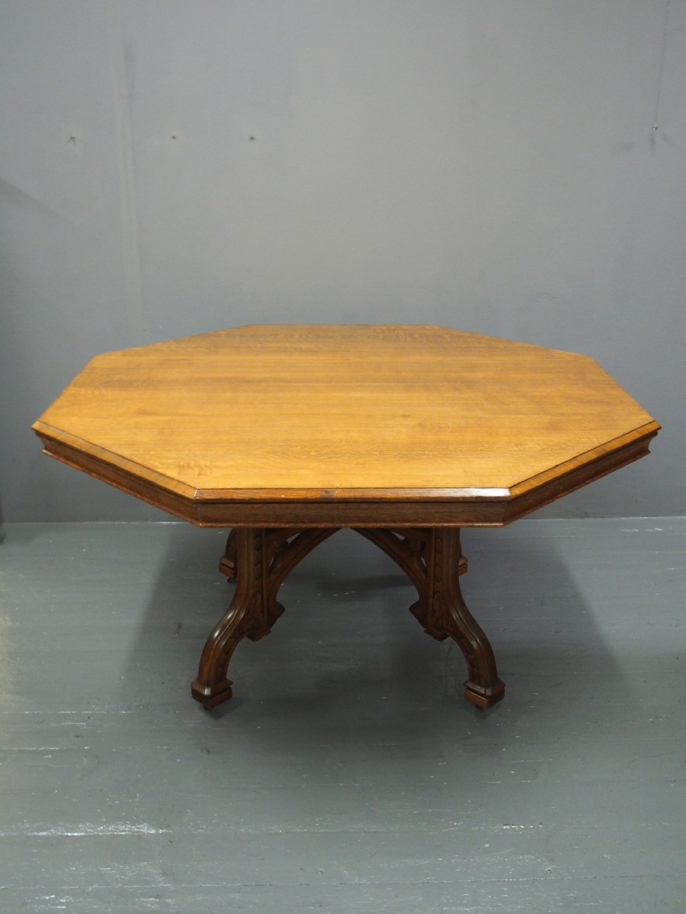 Victorian Gothic Style Oak Centre Table