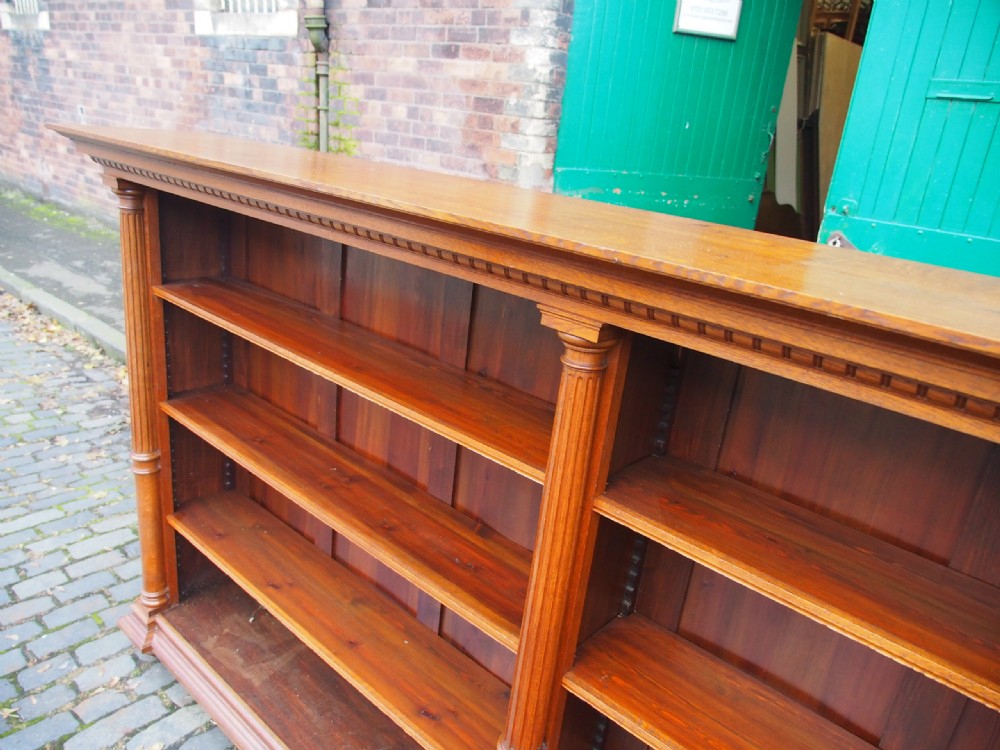 Victorian Oak Baroque Style Open Bookcase View VIII