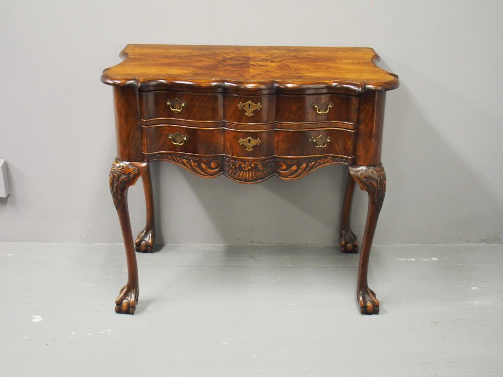 Dutch Figured Walnut Lowboy View III