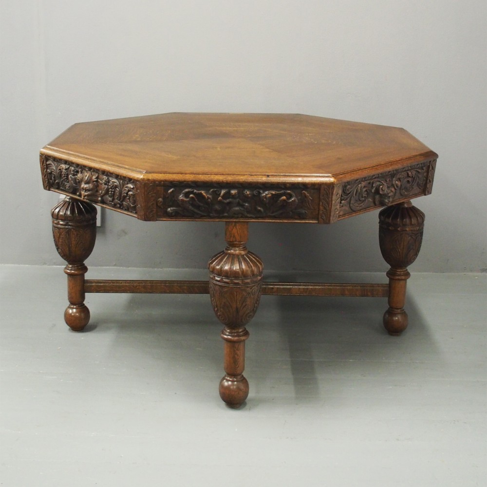 Oak Centre or Dining Table with Historic Edinburgh Woods