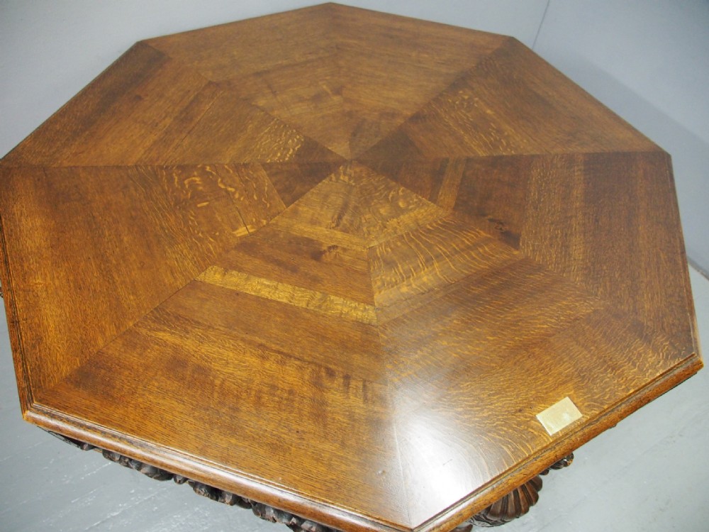 Oak Centre or Dining Table with Historic Edinburgh Woods View V