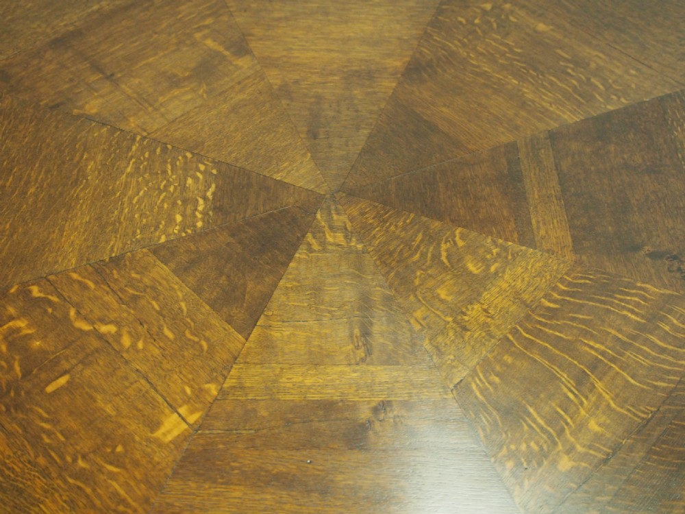 Oak Centre or Dining Table with Historic Edinburgh Woods View XI