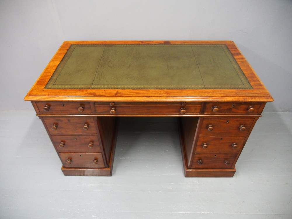 Victorian Mahogany Partners Desk View XII