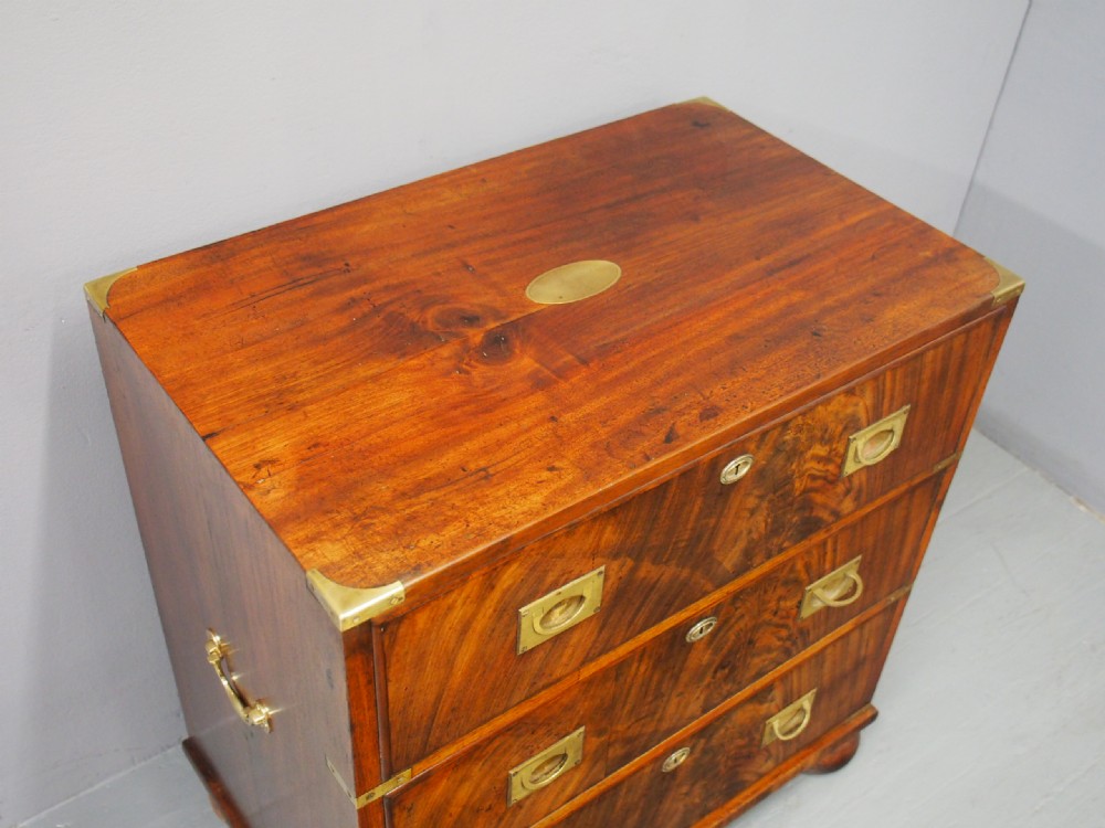 Victorian Mahogany Military Chest of Drawers View III