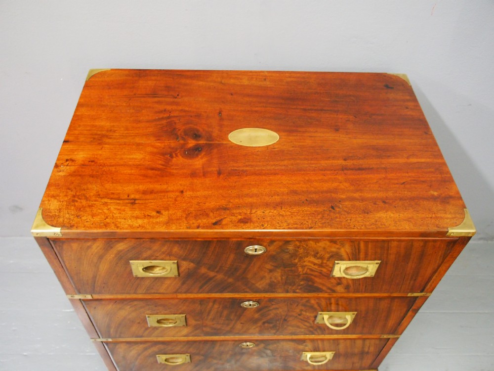 Victorian Mahogany Military Chest of Drawers View IV