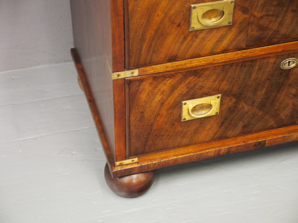 Victorian Mahogany Military Chest of Drawers View VI