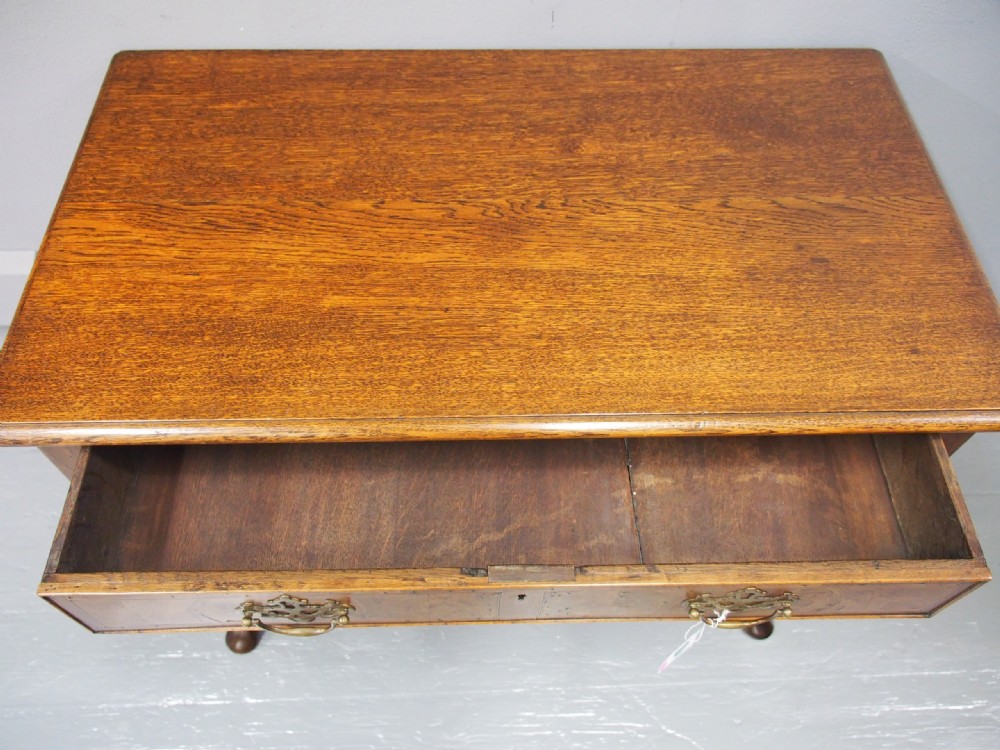 George II Oak and Walnut Lowboy View VIII