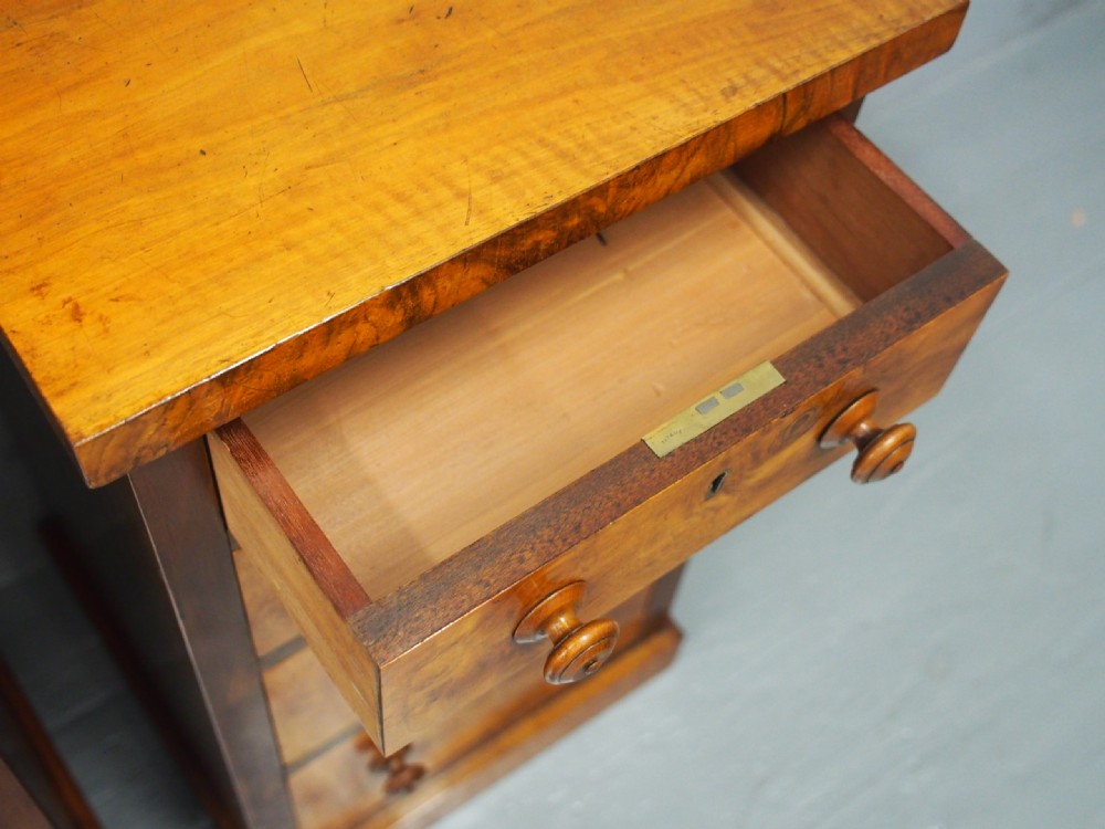 Pair of Victorian Walnut Bedsides View VIII