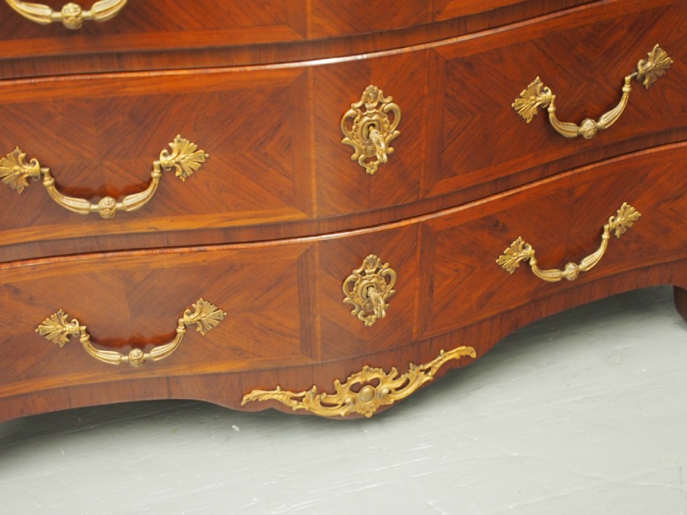 Louis XV Style Walnut Commode with Marble Top View V