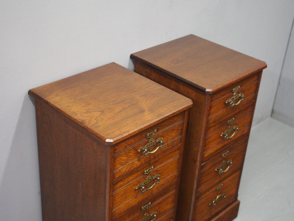 Pair of Victorian Italian Walnut Bedside Lockers View II