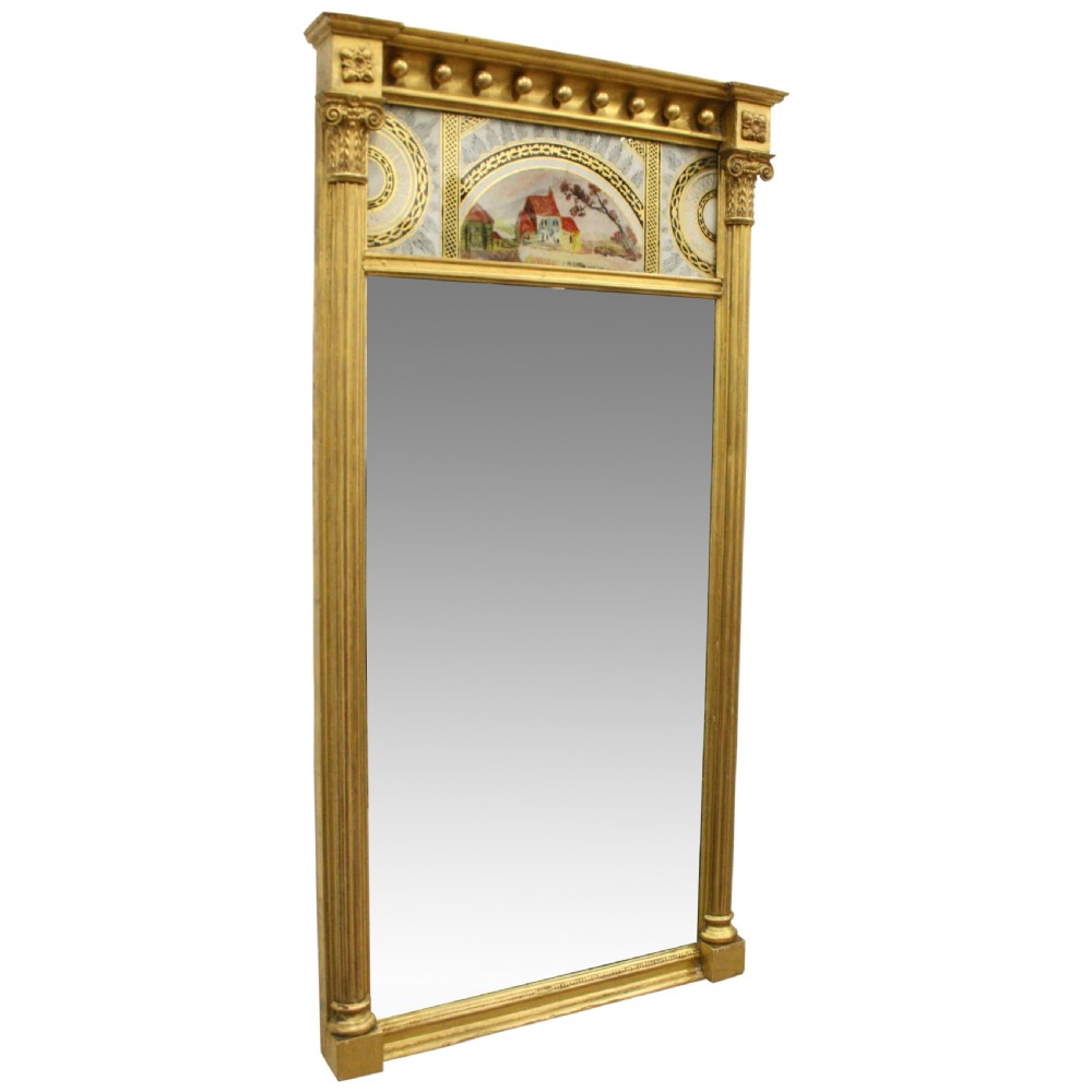 Regency Mirror with Verre Eglomise Panel