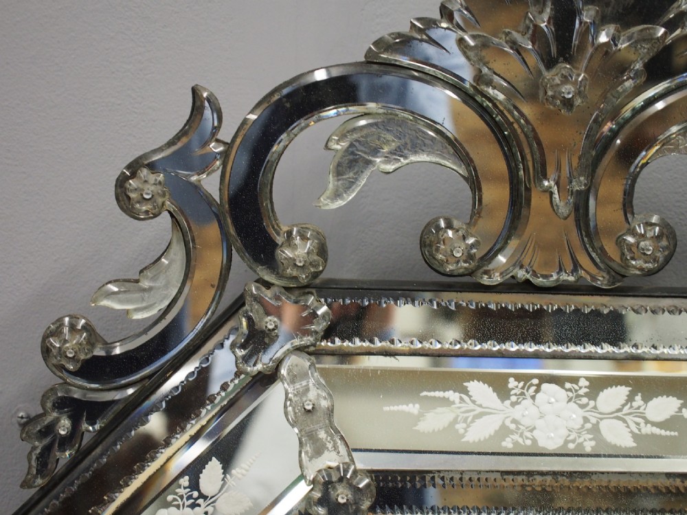 Venetian Cushion Shaped Mirror View IX