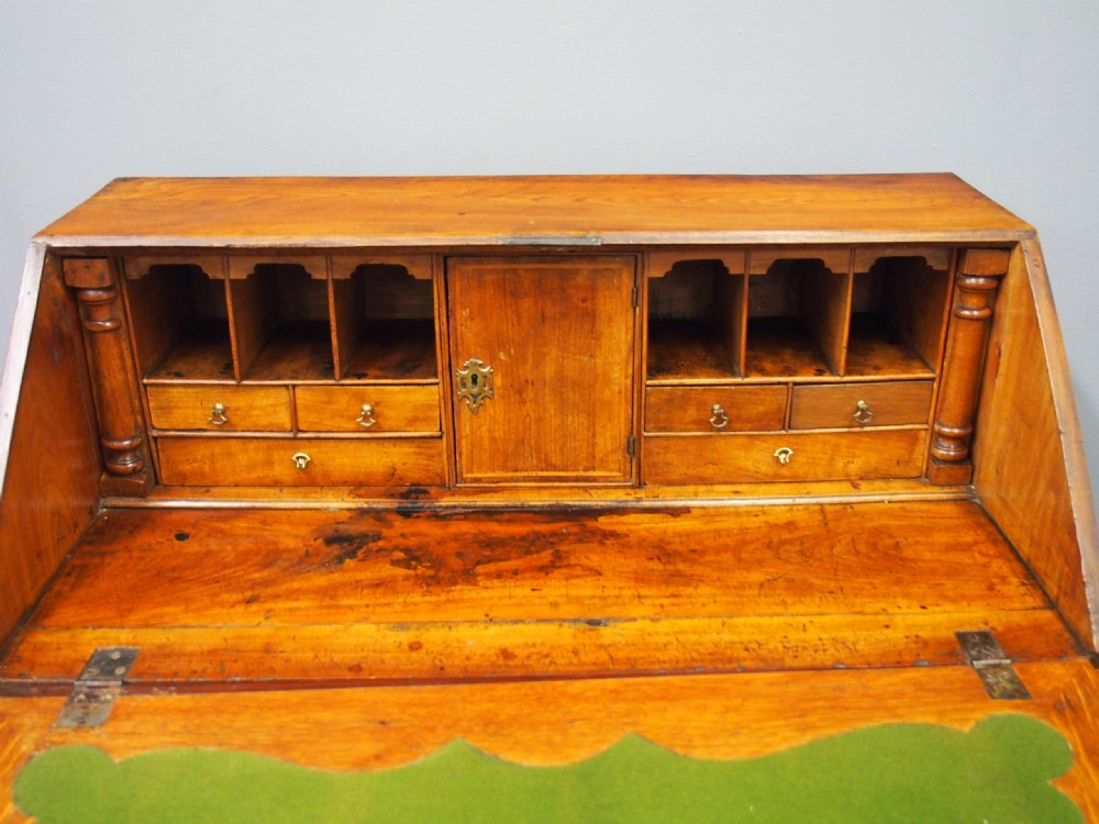 George III Walnut Bureau View IV