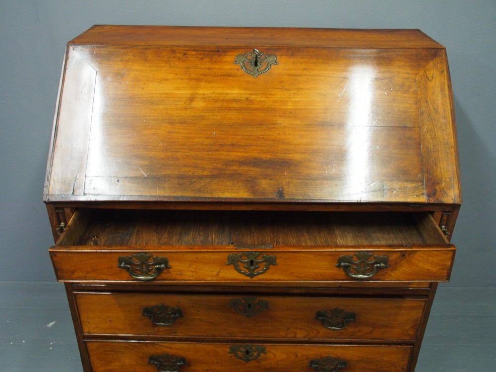 George III Walnut Bureau View V