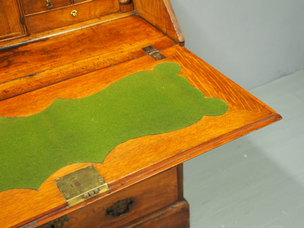 George III Walnut Bureau View IX