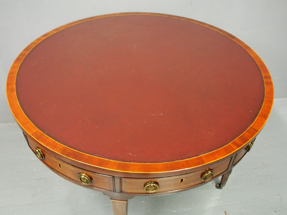 George III Inlaid Mahogany Table or Rent Table View VI