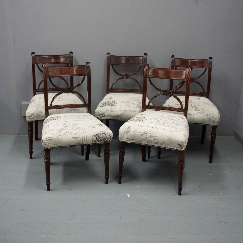 Set of 5 Regency Dining Chairs