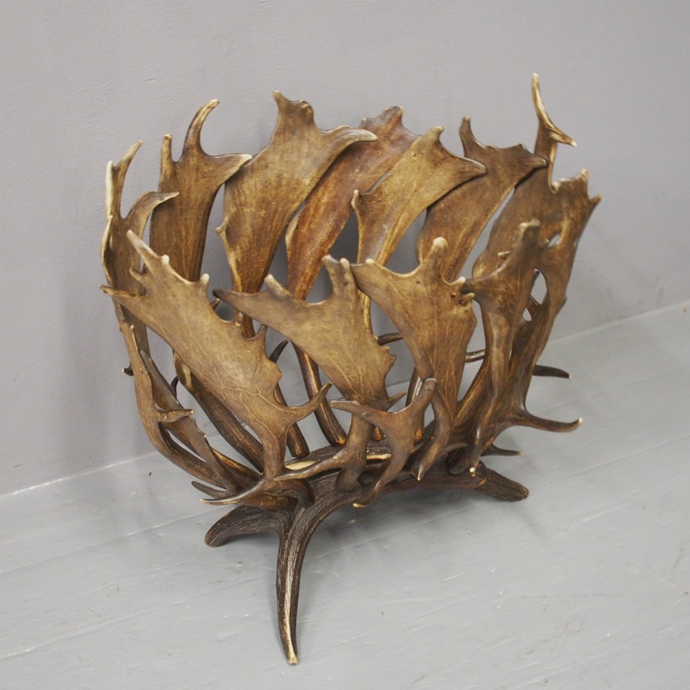 Scottish Fallow Deer Antler Log Holder or Basket